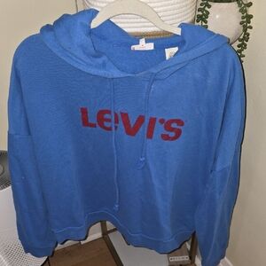 Levi's Vibrant Blue Sweatshirt with Red Lettering